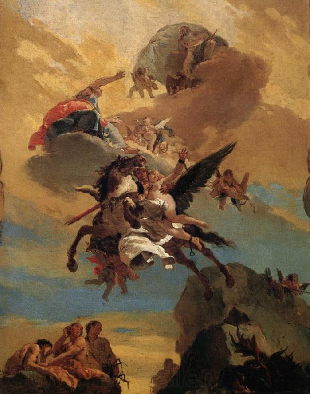 Giovanni Battista Tiepolo Perseus and andromeda Norge oil painting art